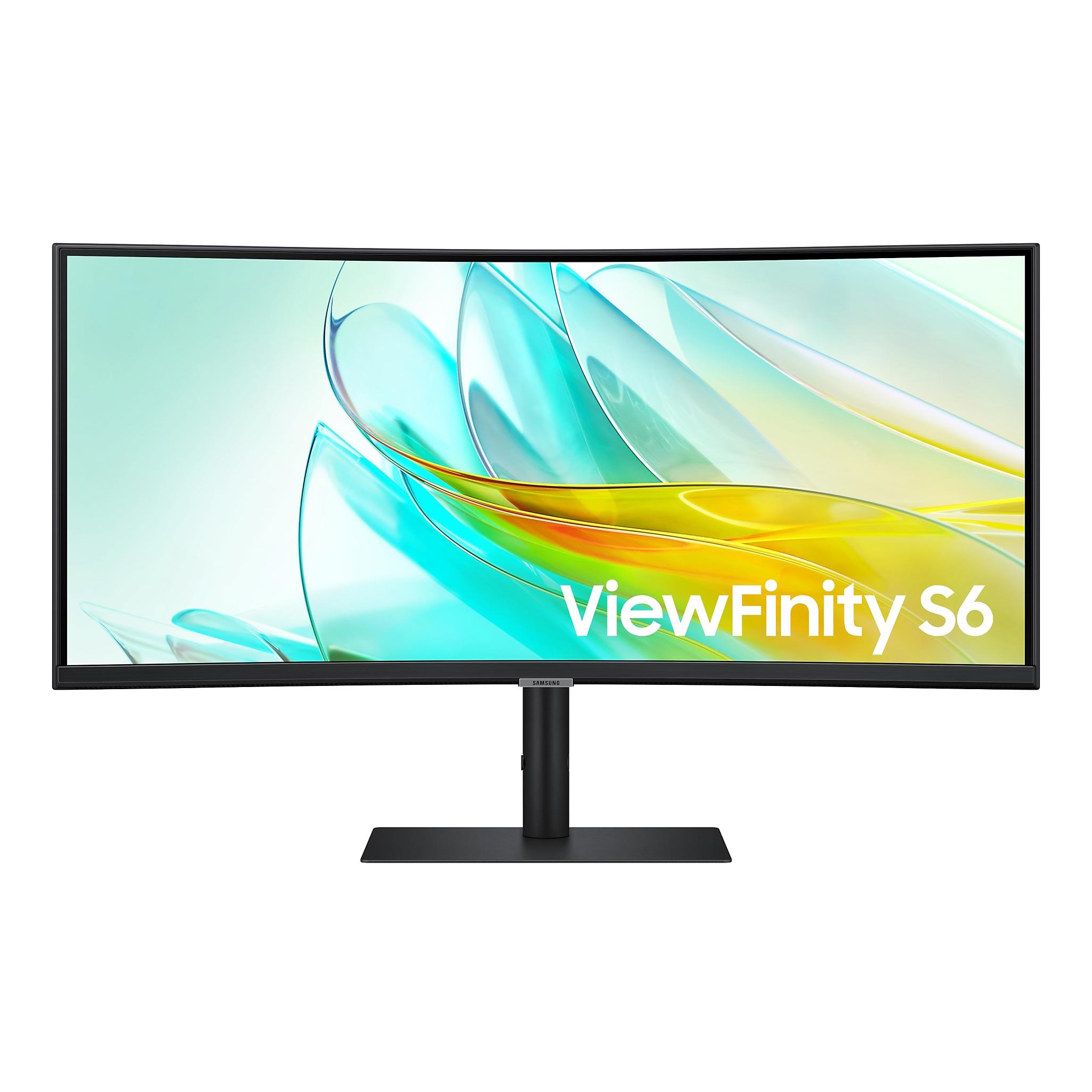 A large main feature product image of EX-DEMO Samsung ViewFinity S65UC - 34" Curved 1440p 100Hz VA Business Monitor