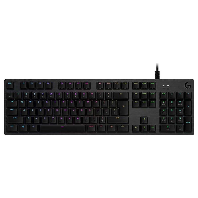 A large main feature product image of EX-DEMO Logitech G512 Carbon RGB Wired Mechanical Gaming Keyboard (GX Brown)
