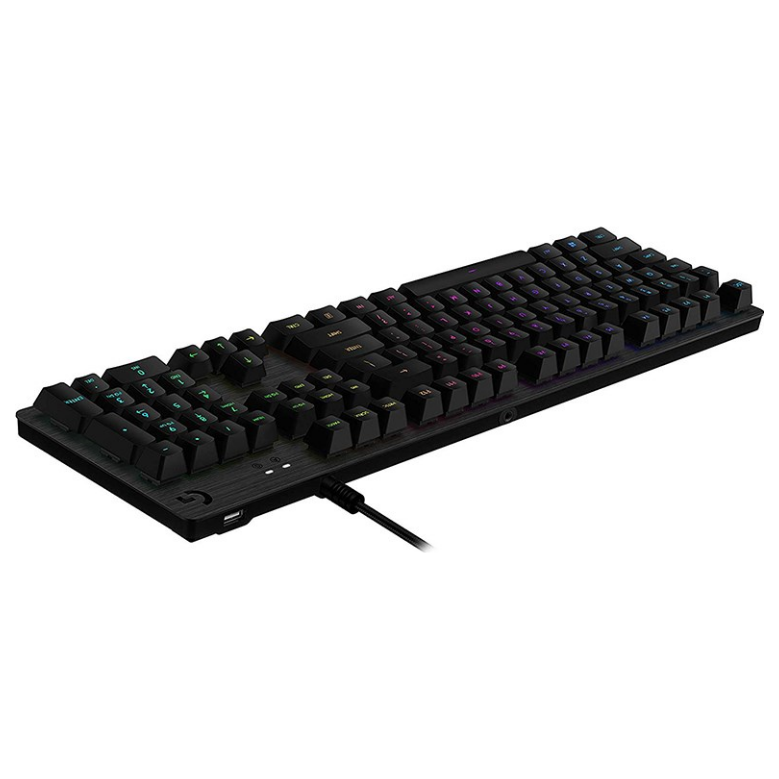 A large main feature product image of EX-DEMO Logitech G512 Carbon RGB Wired Mechanical Gaming Keyboard (GX Brown)