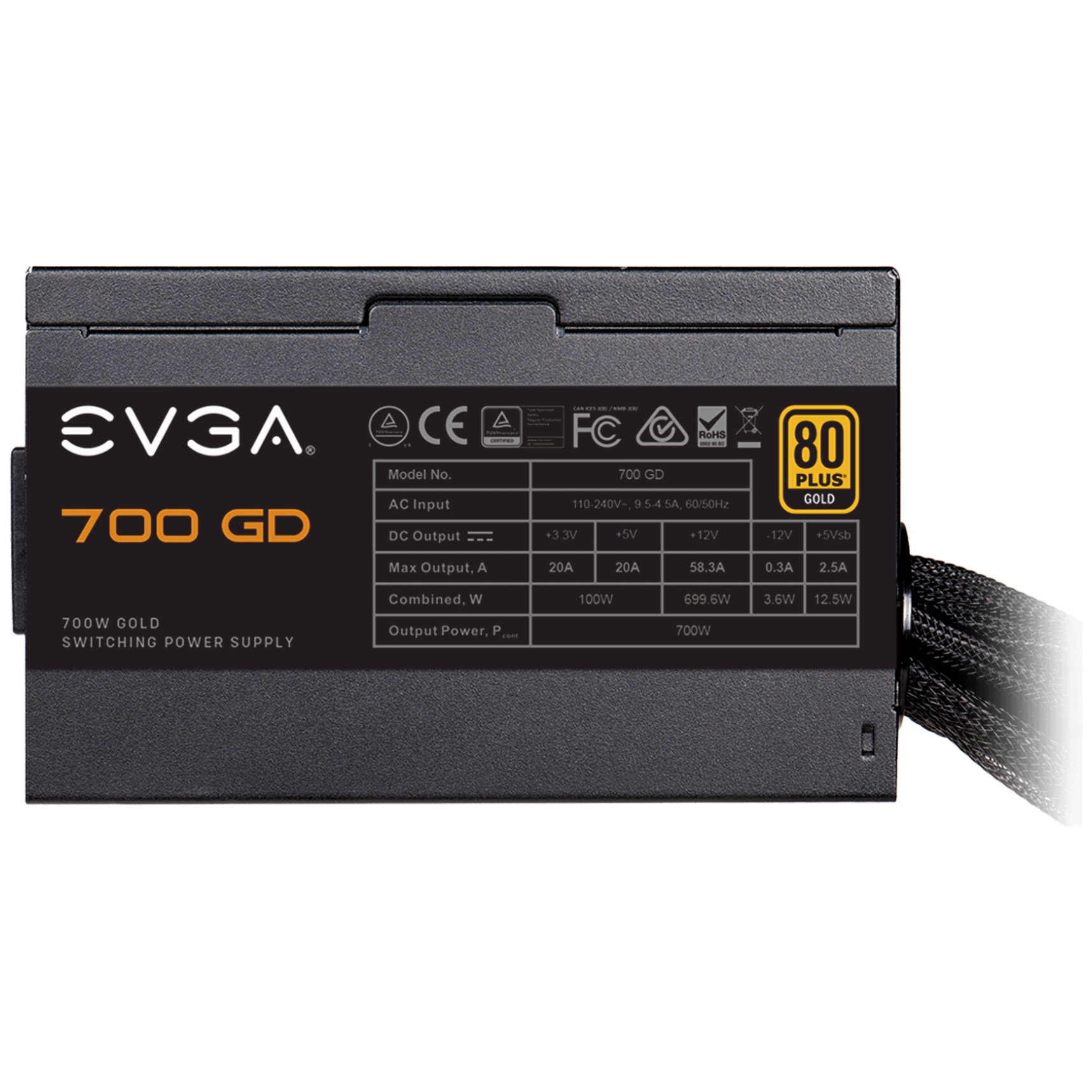 A large main feature product image of EX-DEMO EVGA 700 GD - 700W Gold ATX PSU