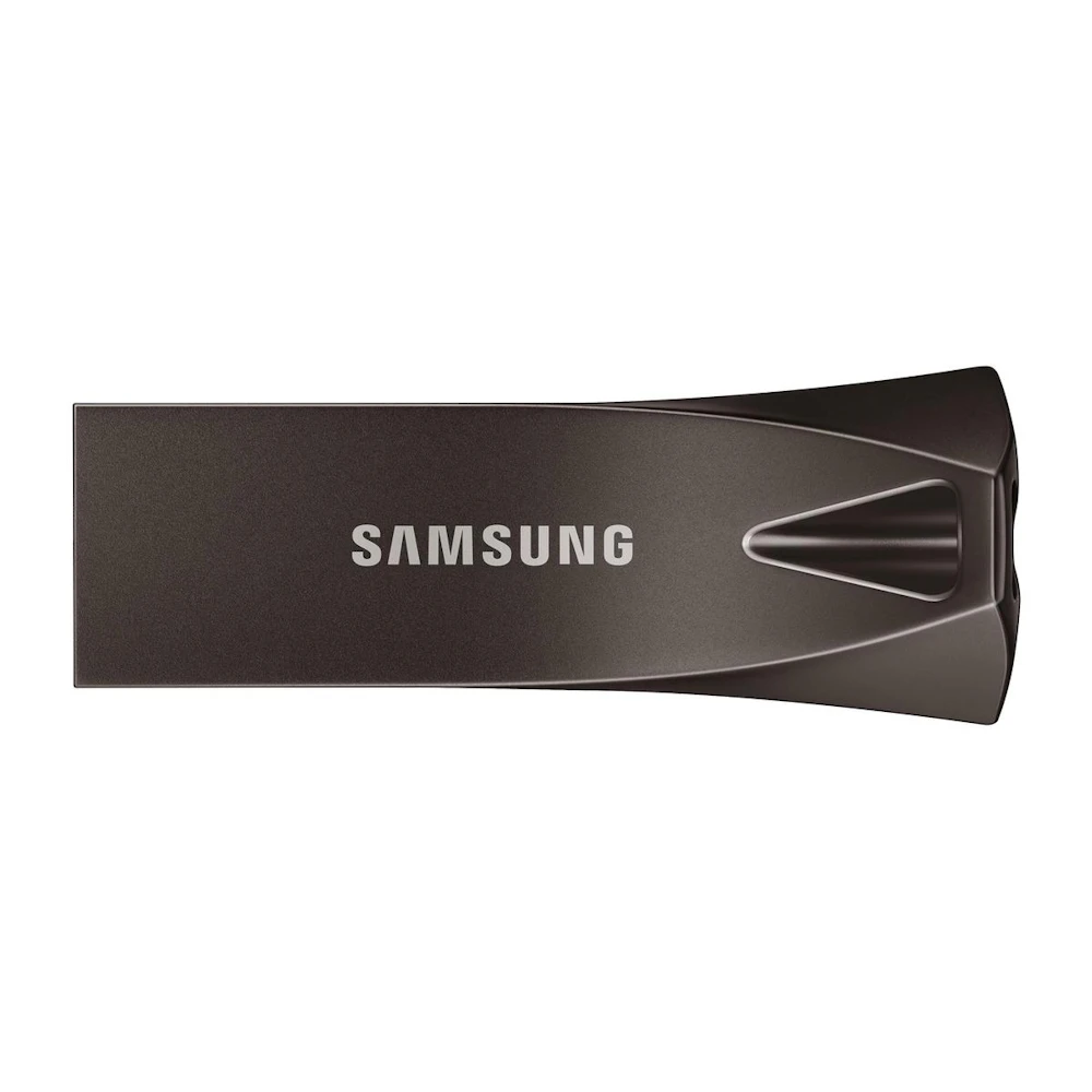 A large main feature product image of Samsung BAR Plus 128GB USB 3.1 Type-A Flash Drive - Grey