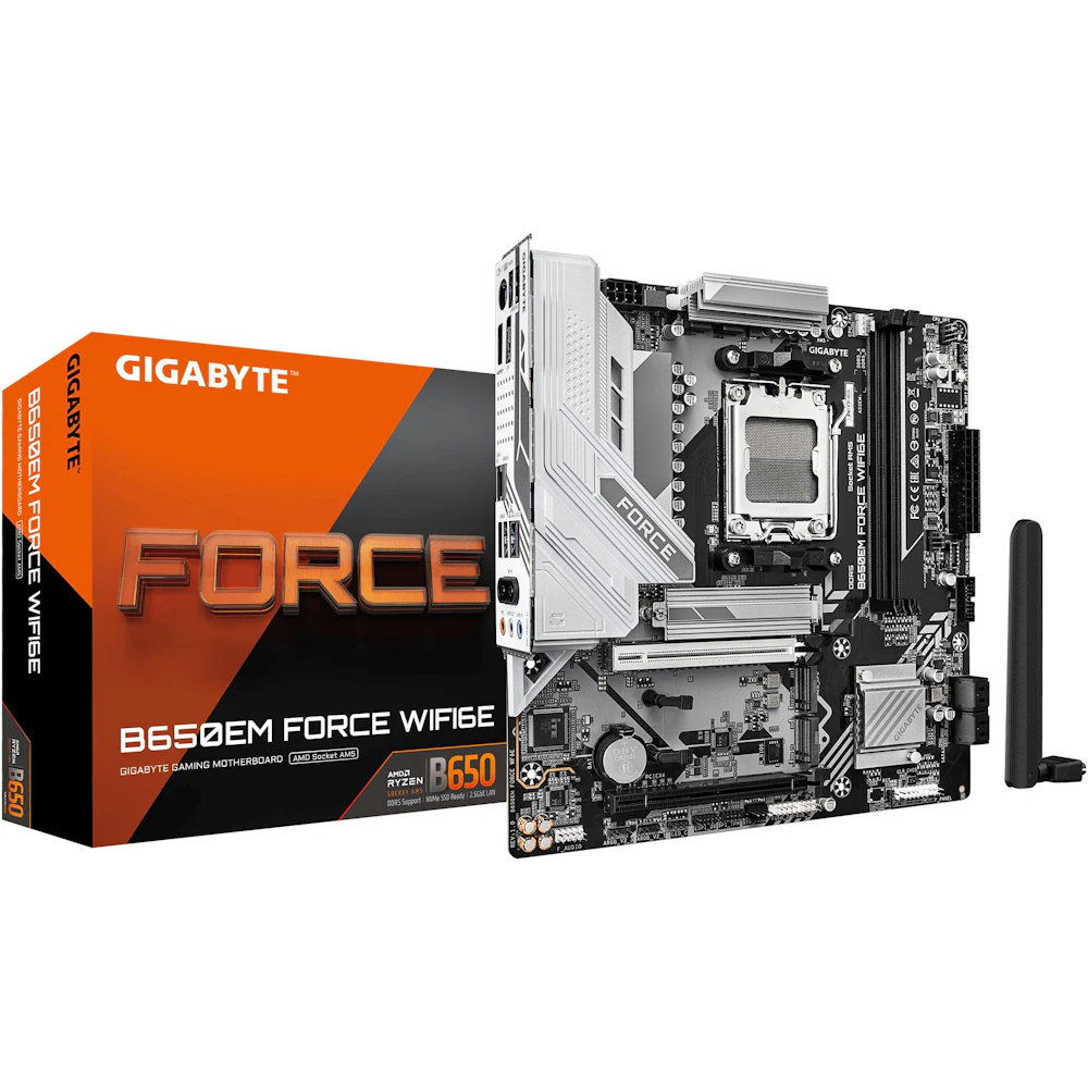 Gigabyte B650EM Force WiFi6E AM5 mATX Desktop Motherboard