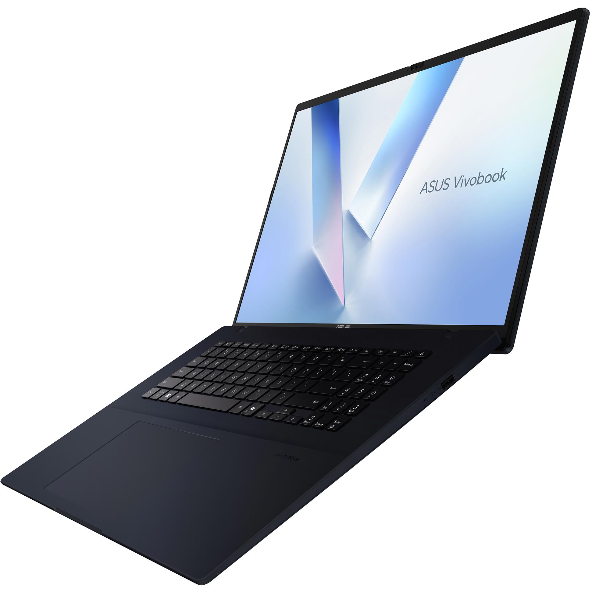A large main feature product image of EX-DEMO ASUS Vivobook 18 (M1807) - 18" Ryzen 7 260, 16GB/1TB - Win 11 AI Notebook