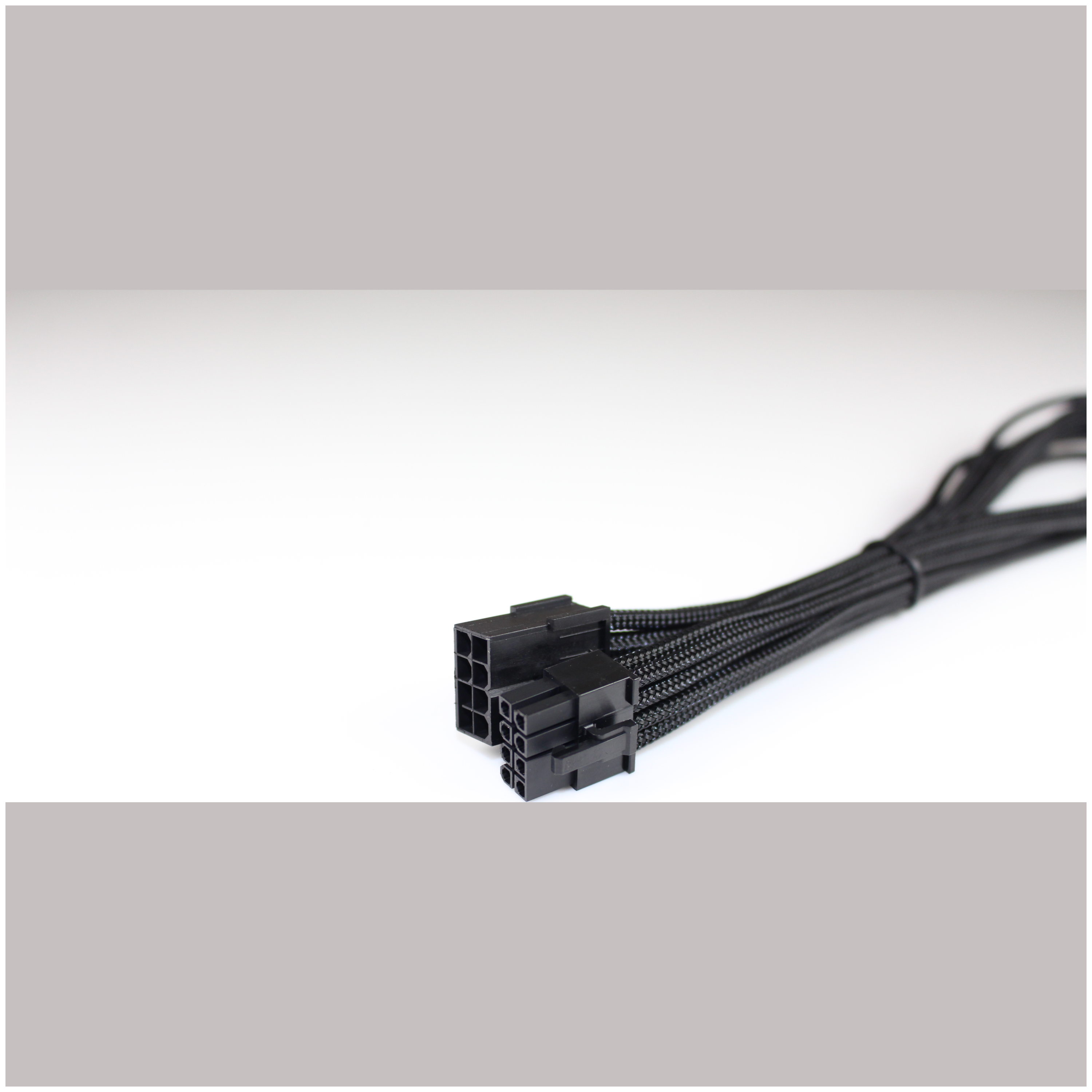 A large main feature product image of EX-DEMO GamerChief 8-Pin PCIe 45cm Sleeved Extension Cable (Black)