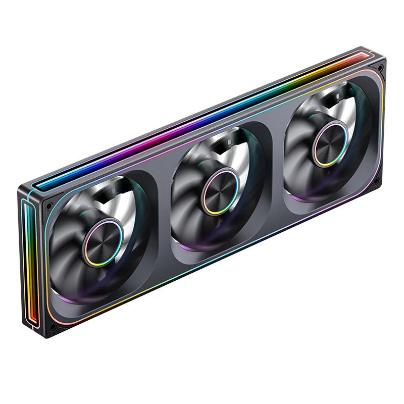 A large main feature product image of EX-DEMO Jonsbo ZA-360 ARGB 360mm PWM Reverse Blade Triple Block Fan (Black)