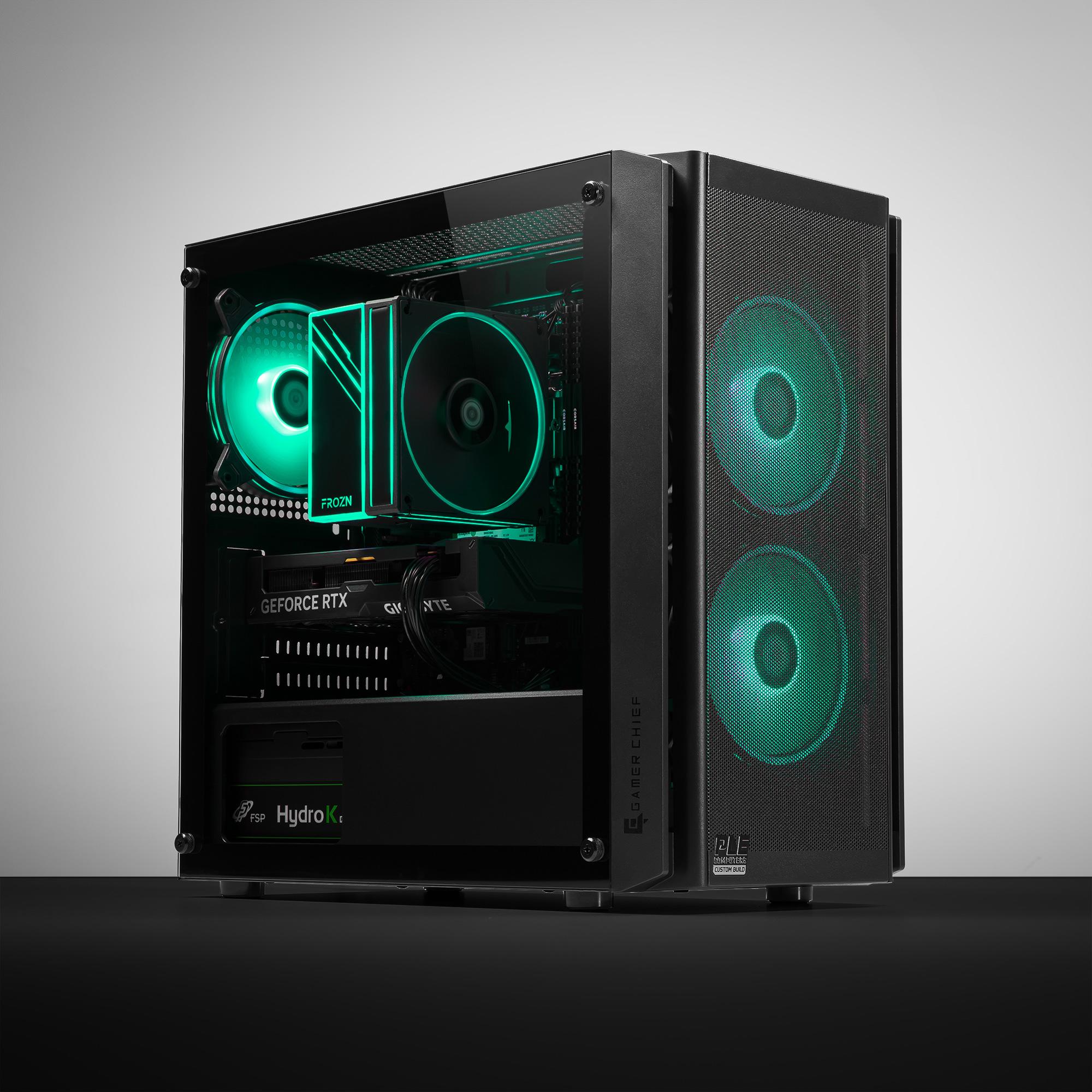 A large main feature product image of EX-DEMO PLE Opal RTX 5050 Prebuilt Ready To Go Gaming PC