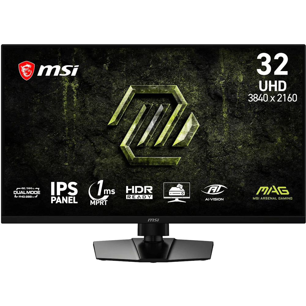 MSI MAG 321UPD E14 - 32" 4K 144Hz / 1080p 288Hz 1ms IPS Gaming Monitor