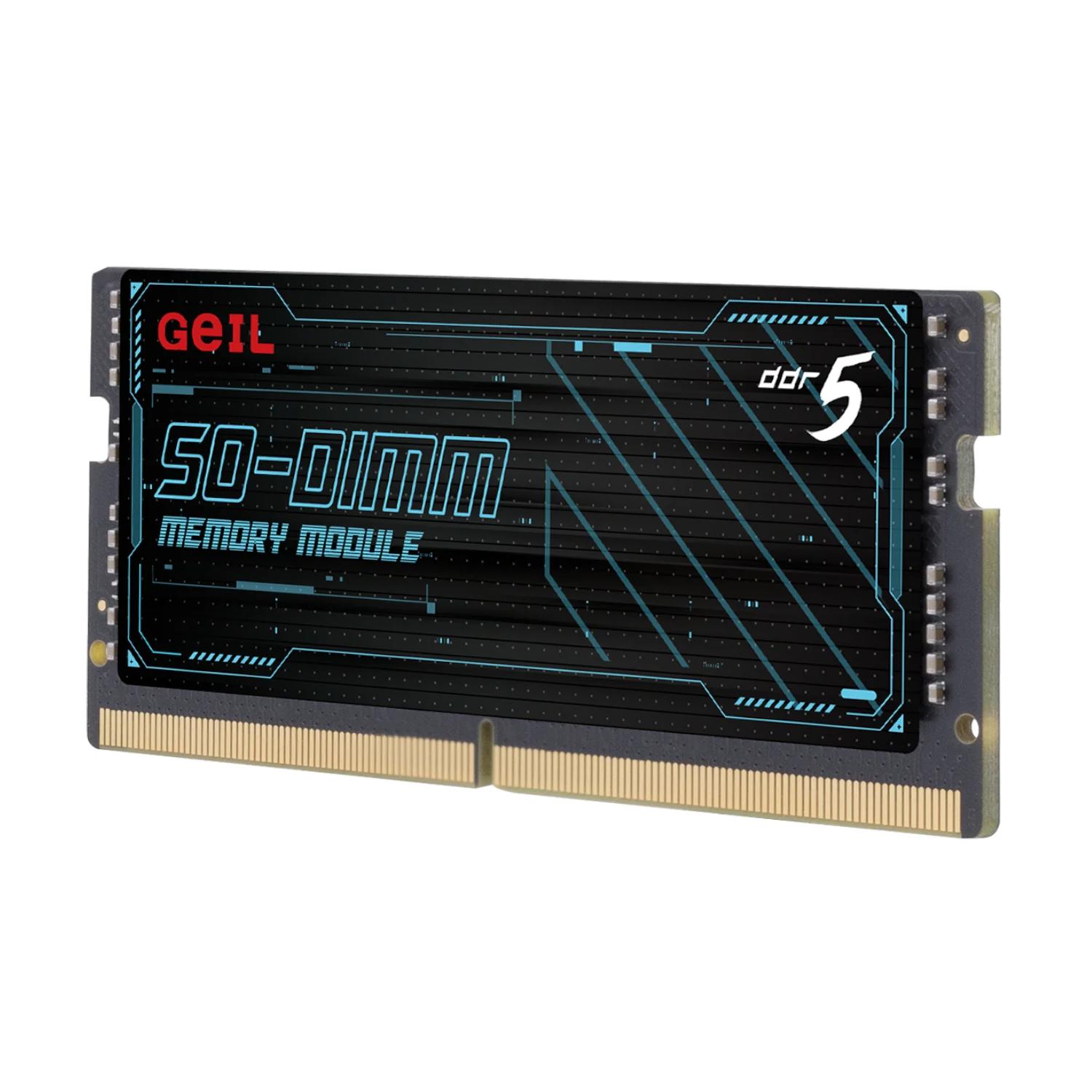 A large main feature product image of EX-DEMO GeIL 16GB Single (1x16GB) DDR5-4800 C40 SO-DIMM