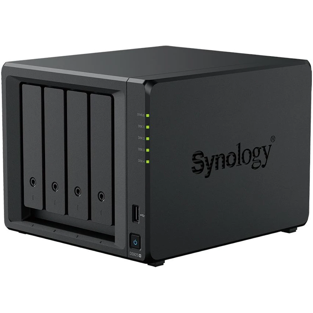 Synology DiskStation DS925+ 4-Bay NAS - AMD Quad Core CPU, 4GB, 2x 2.5GbE