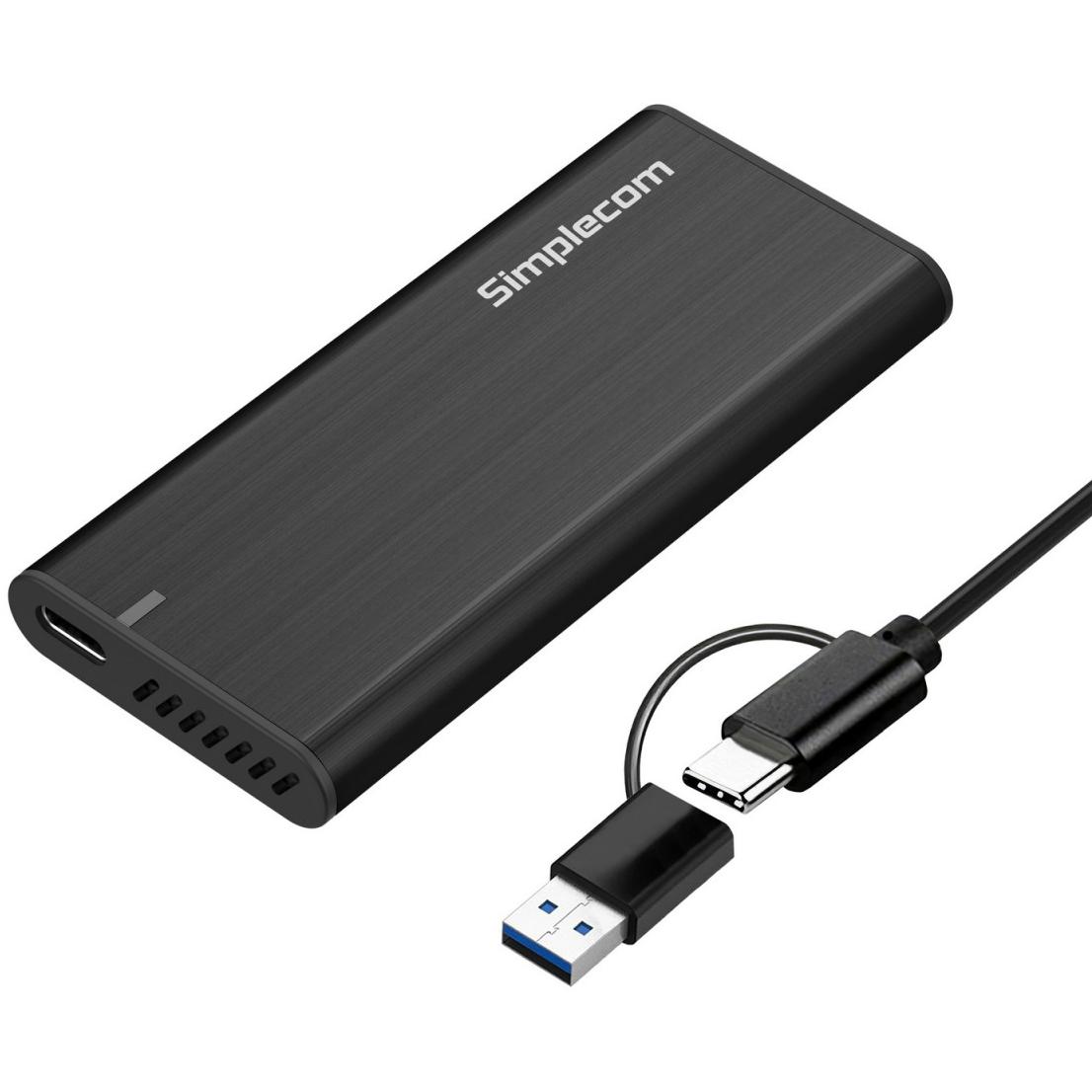 A large main feature product image of EX-DEMO Simplecom SE502C SATA M.2 SSD to USB 3.2 Gen1 Type-C Enclosure - 5Gbps