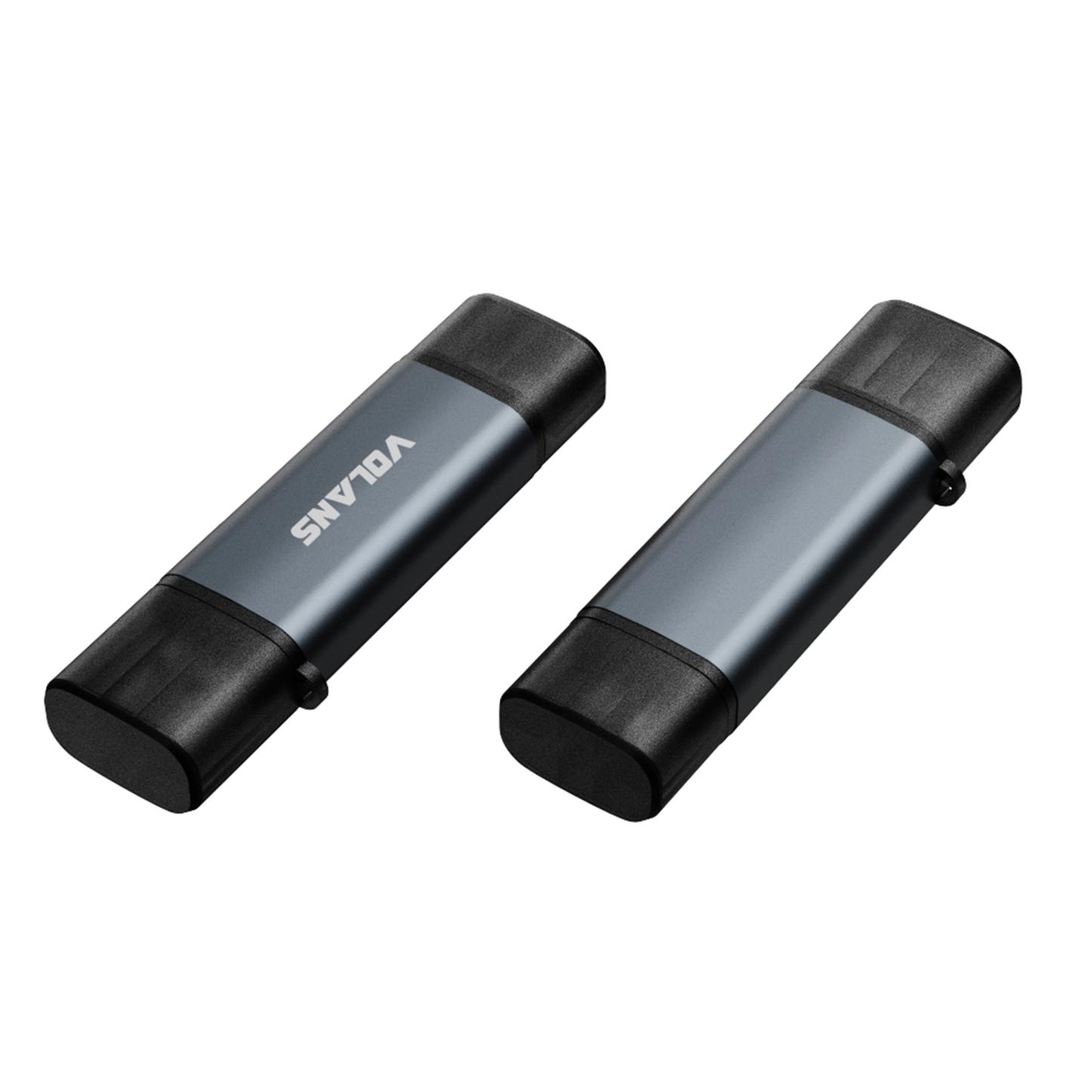 A large main feature product image of Volans VL-CR07 USB 3.1 A/C SD/Micro SD Card Reader