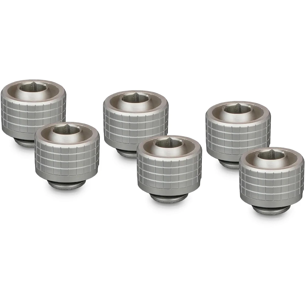 Thermal Grizzly DeltaMate ST16 - G1/4" 16mm Soft Tube Compression Fitting 6-Pack (Nickel)