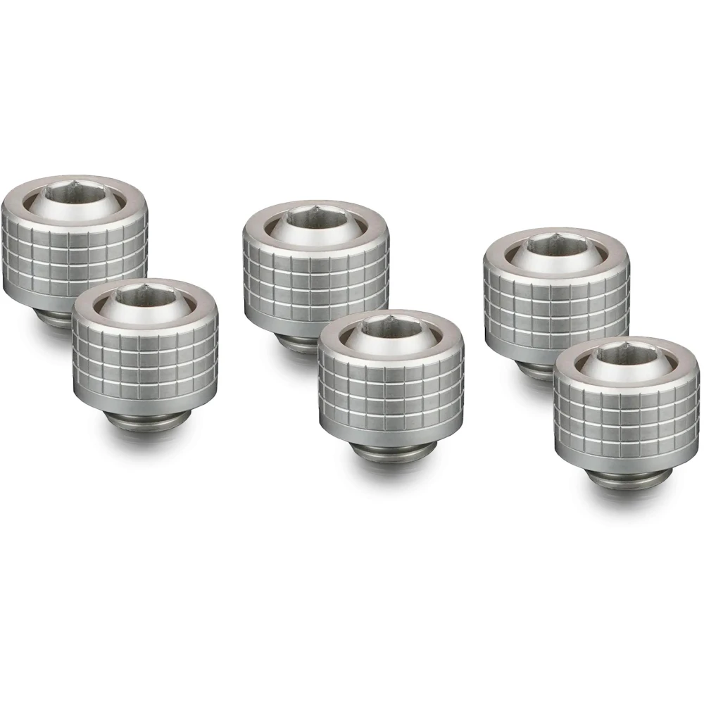 Thermal Grizzly DeltaMate ST13 - G1/4" 13mm Soft Tube Compression Fitting 6-Pack (Nickel)