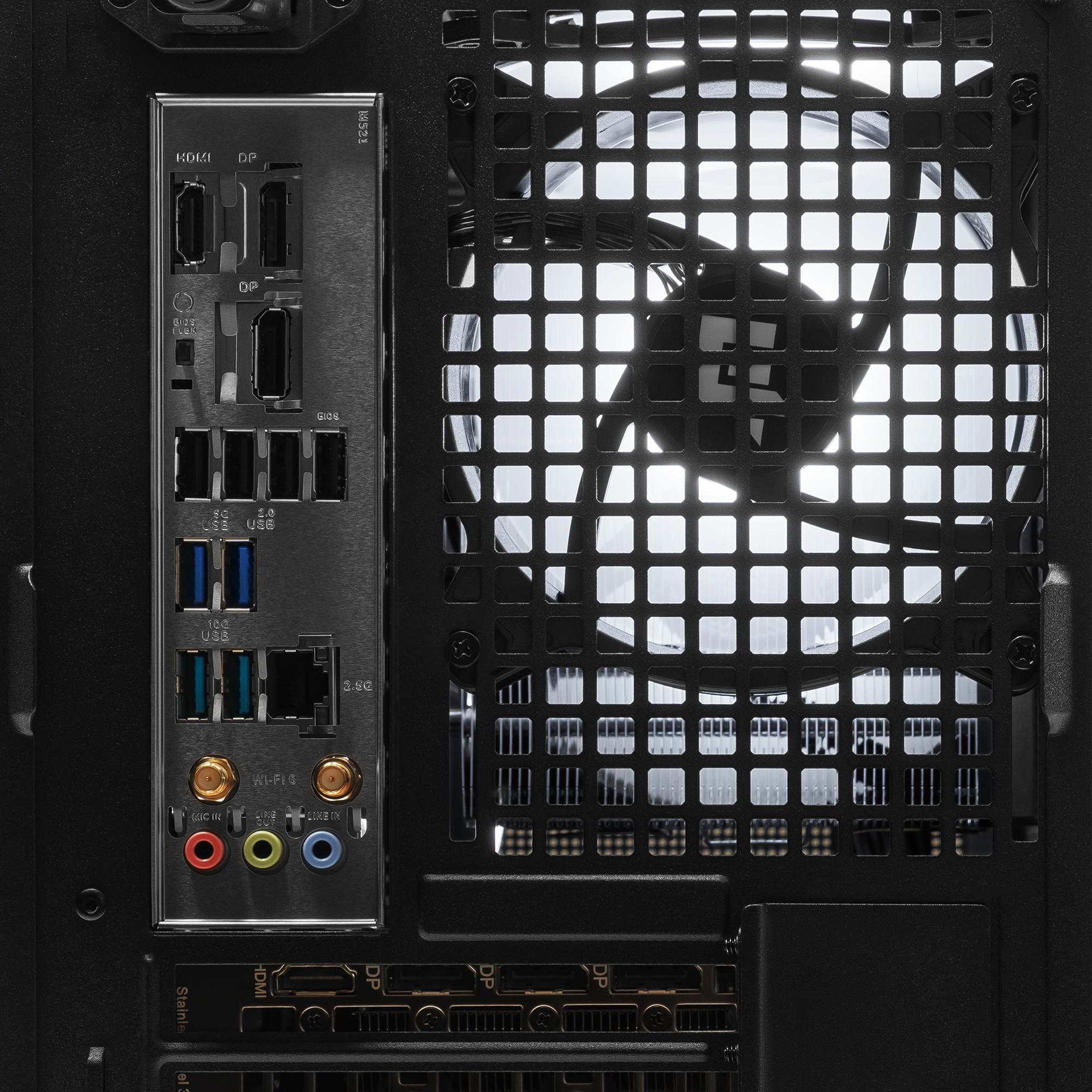 A large main feature product image of EX-DEMO PLE Vanguard RTX 5060 Prebuilt Ready To Go Gaming PC