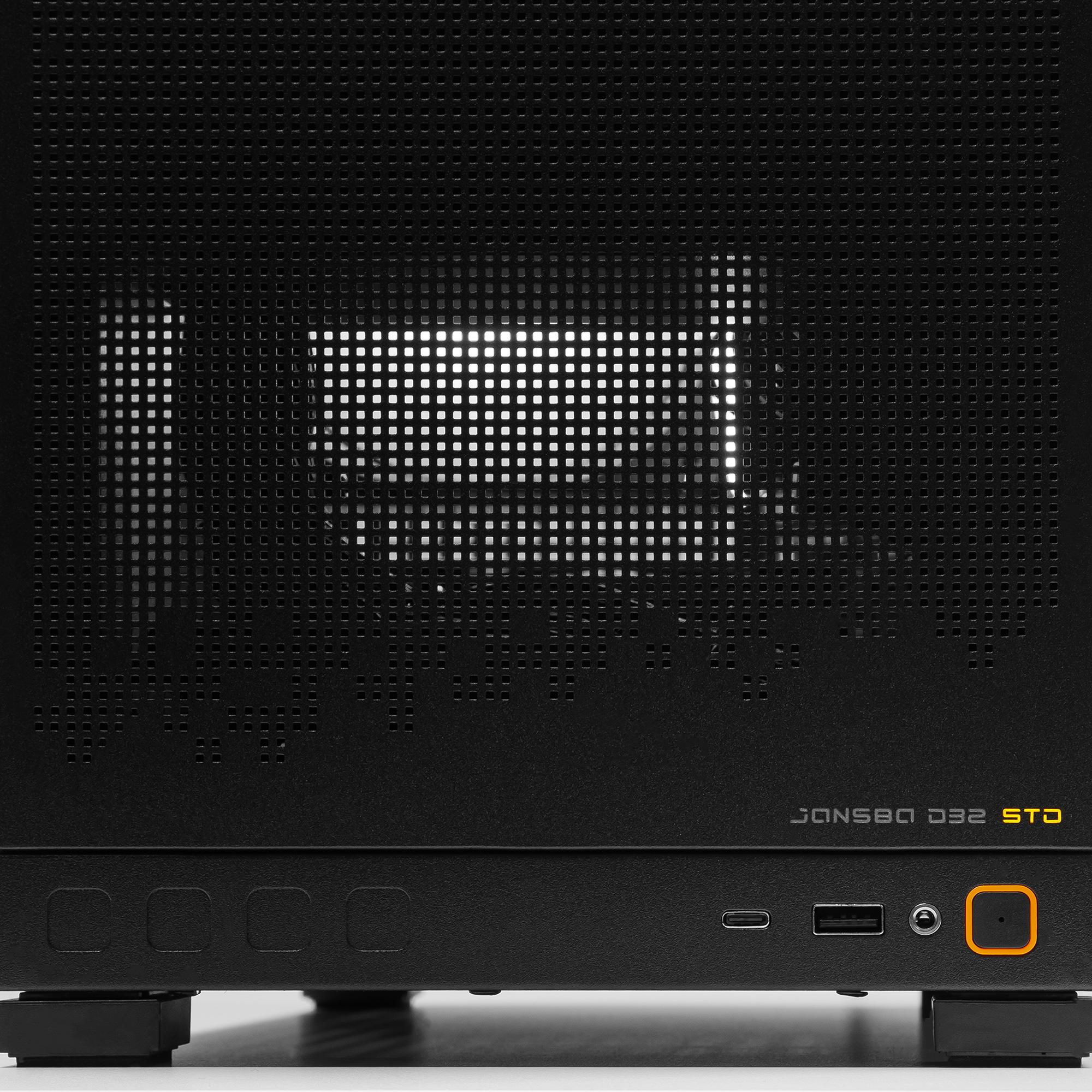 A large main feature product image of EX-DEMO PLE Vanguard RTX 5060 Prebuilt Ready To Go Gaming PC