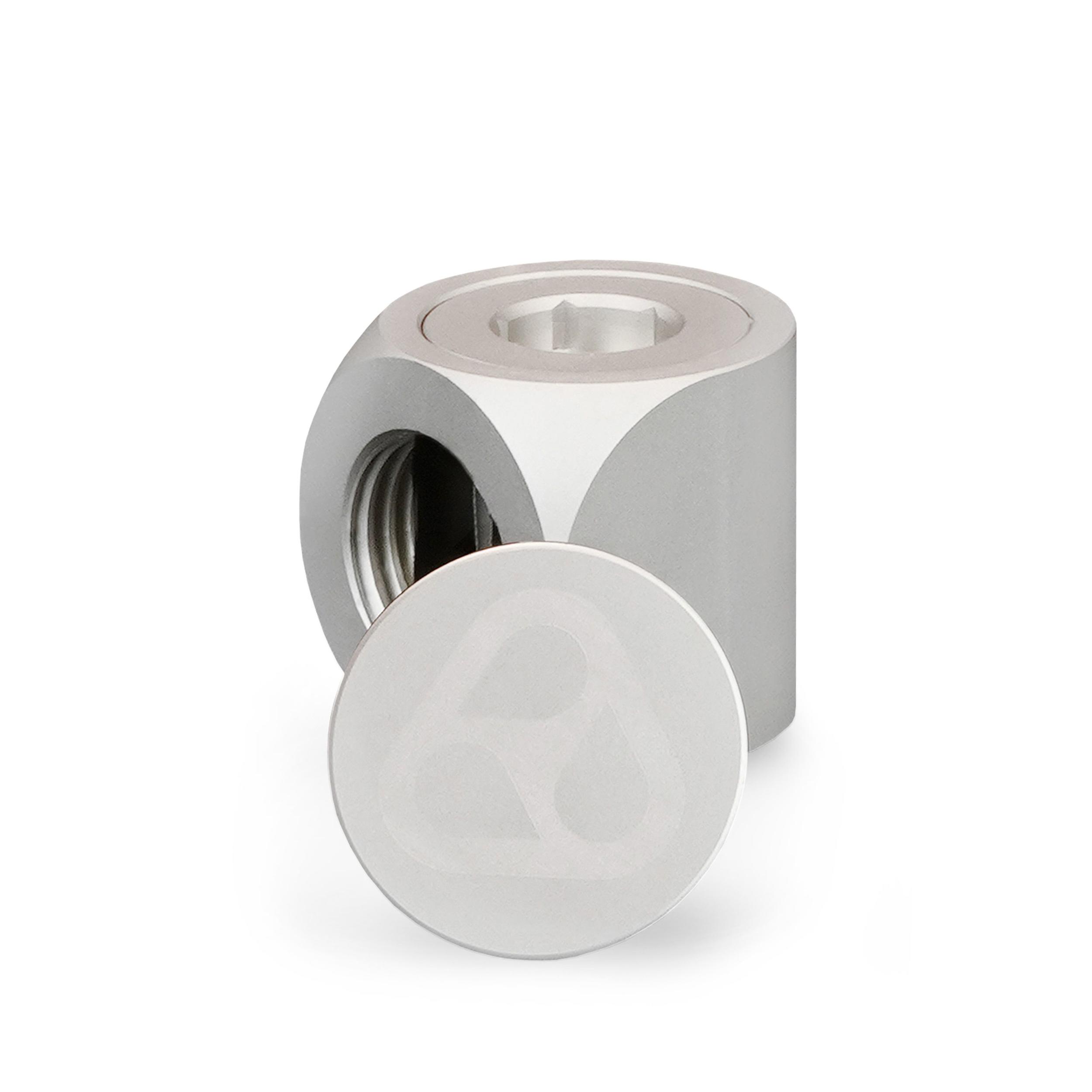 A large main feature product image of Thermal Grizzly DeltaMate Rotary - G1/4" 90 Degree Rotary Fitting (Nickel)