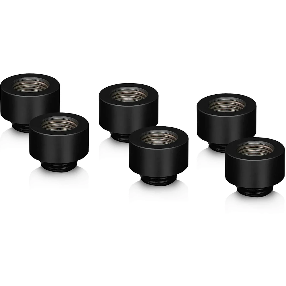 Thermal Grizzly DeltaMate Extender MF10 - G1/4" 10mm Extension Fitting 6-Pack (Black)