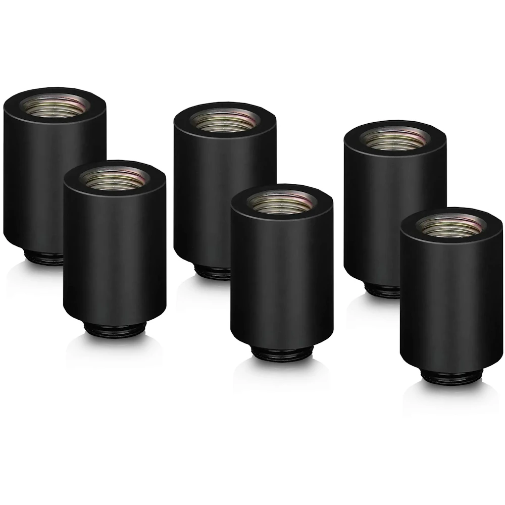 Thermal Grizzly DeltaMate Extender MF28 - G1/4" 28mm Extension Fitting 6-Pack (Black)
