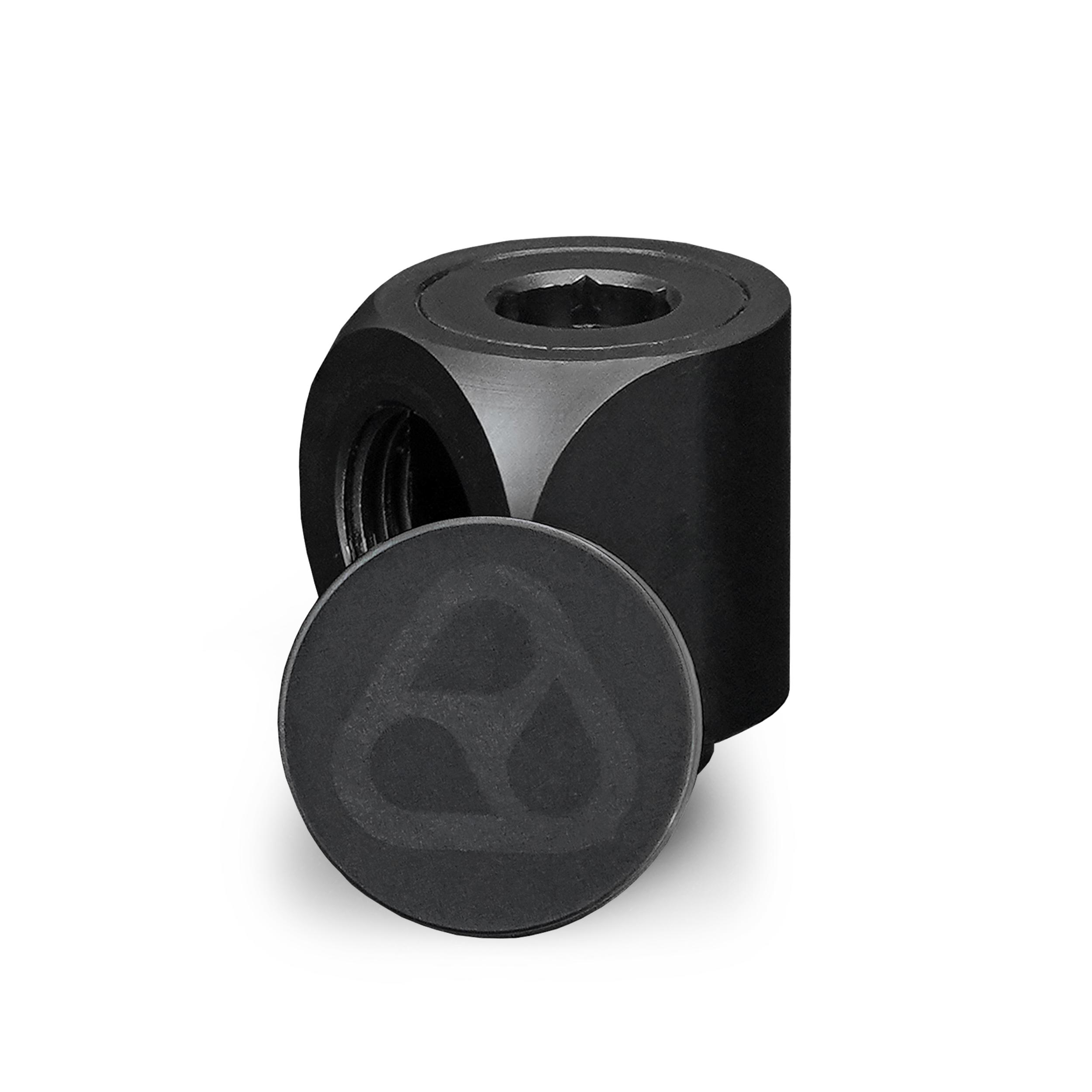 A large main feature product image of Thermal Grizzly DeltaMate Rotary - G1/4" 90 Degree Rotary Fitting 6-Pack (Black)