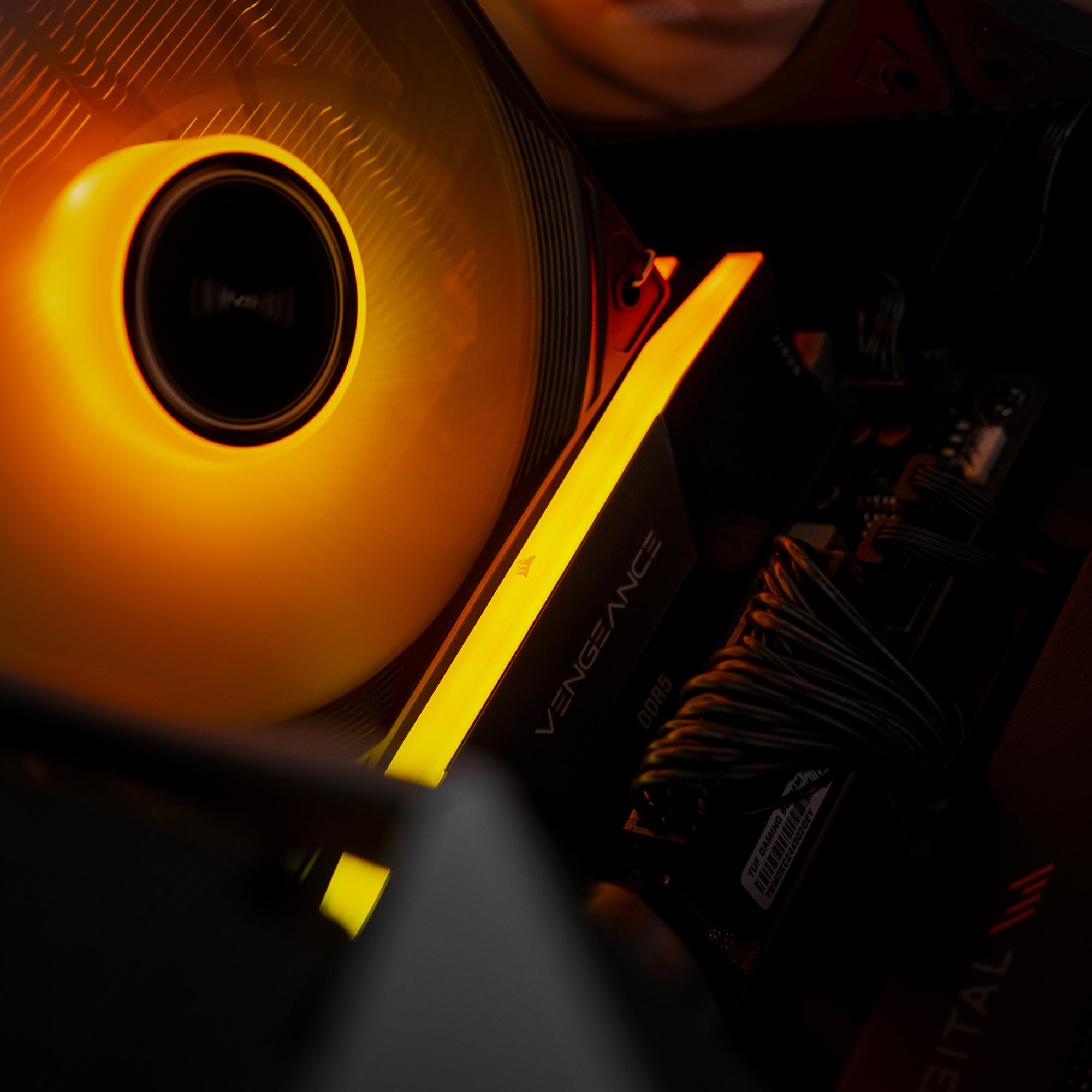 A large main feature product image of EX-DEMO PLE Dawn RX 9070 XT Prebuilt Ready To Go Gaming PC
