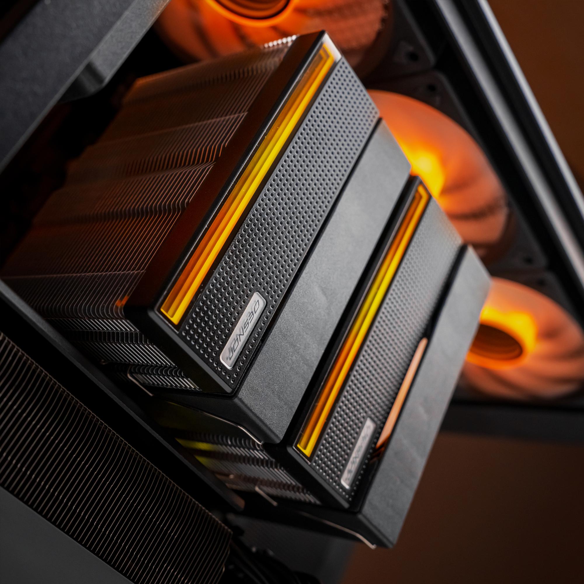A large main feature product image of EX-DEMO PLE Dawn RX 9070 XT Prebuilt Ready To Go Gaming PC