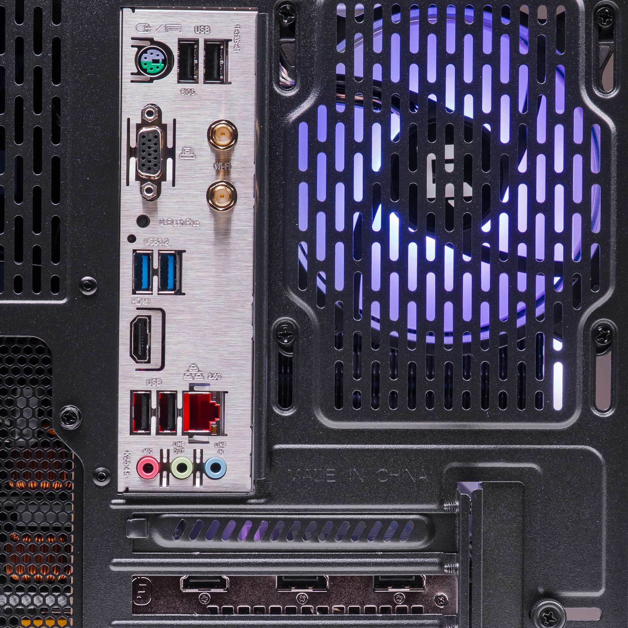 A large main feature product image of PLE Orbit RX 9060 XT Prebuilt Ready To Go Gaming PC