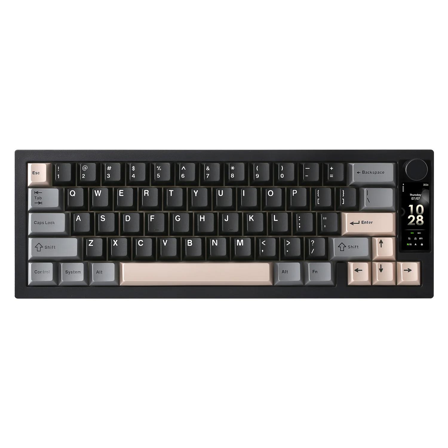 A large main feature product image of YUNZII IF68 QMK/VIA Wireless Mechanical Keyboard - Black (Candy Linear Switch)