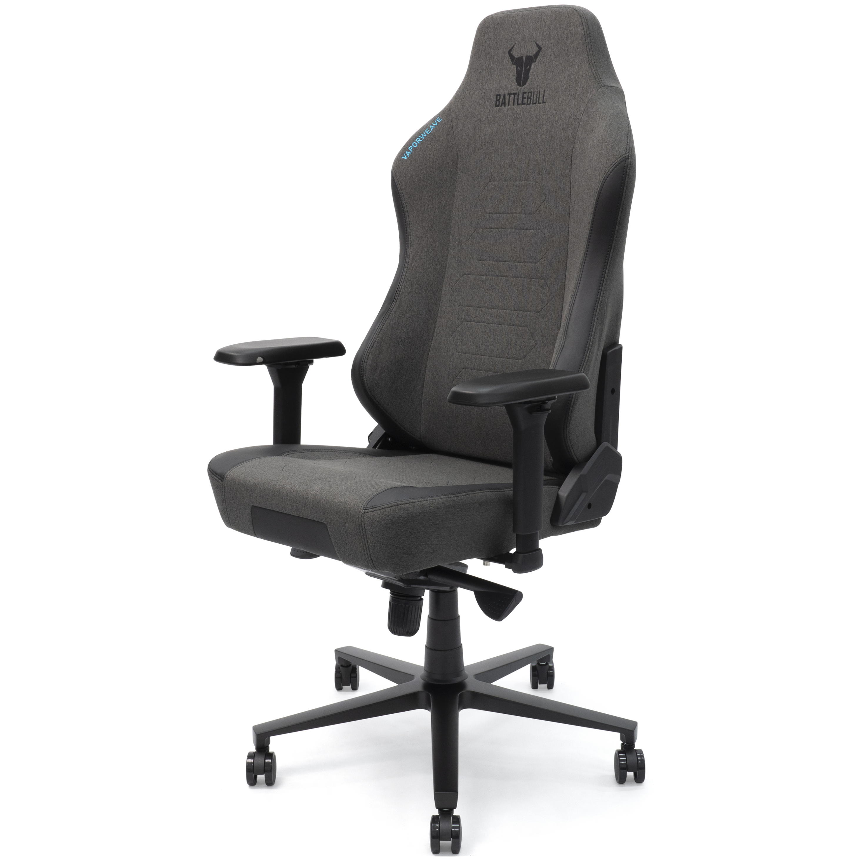 A large main feature product image of EX-DEMO BattleBull Vaporweave 2 Gaming Chair - Dark Grey/Black