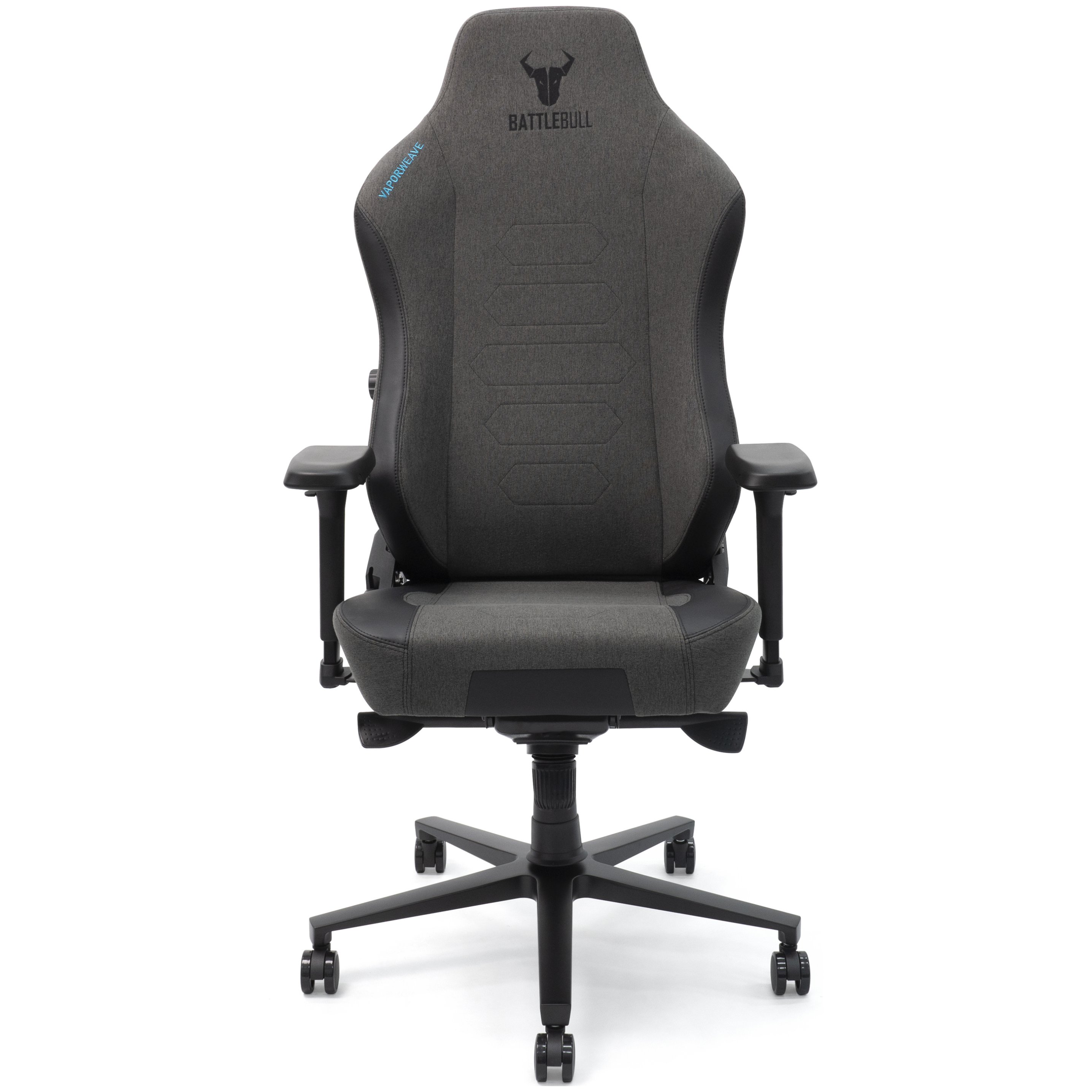 A large main feature product image of EX-DEMO BattleBull Vaporweave 2 Gaming Chair - Dark Grey/Black