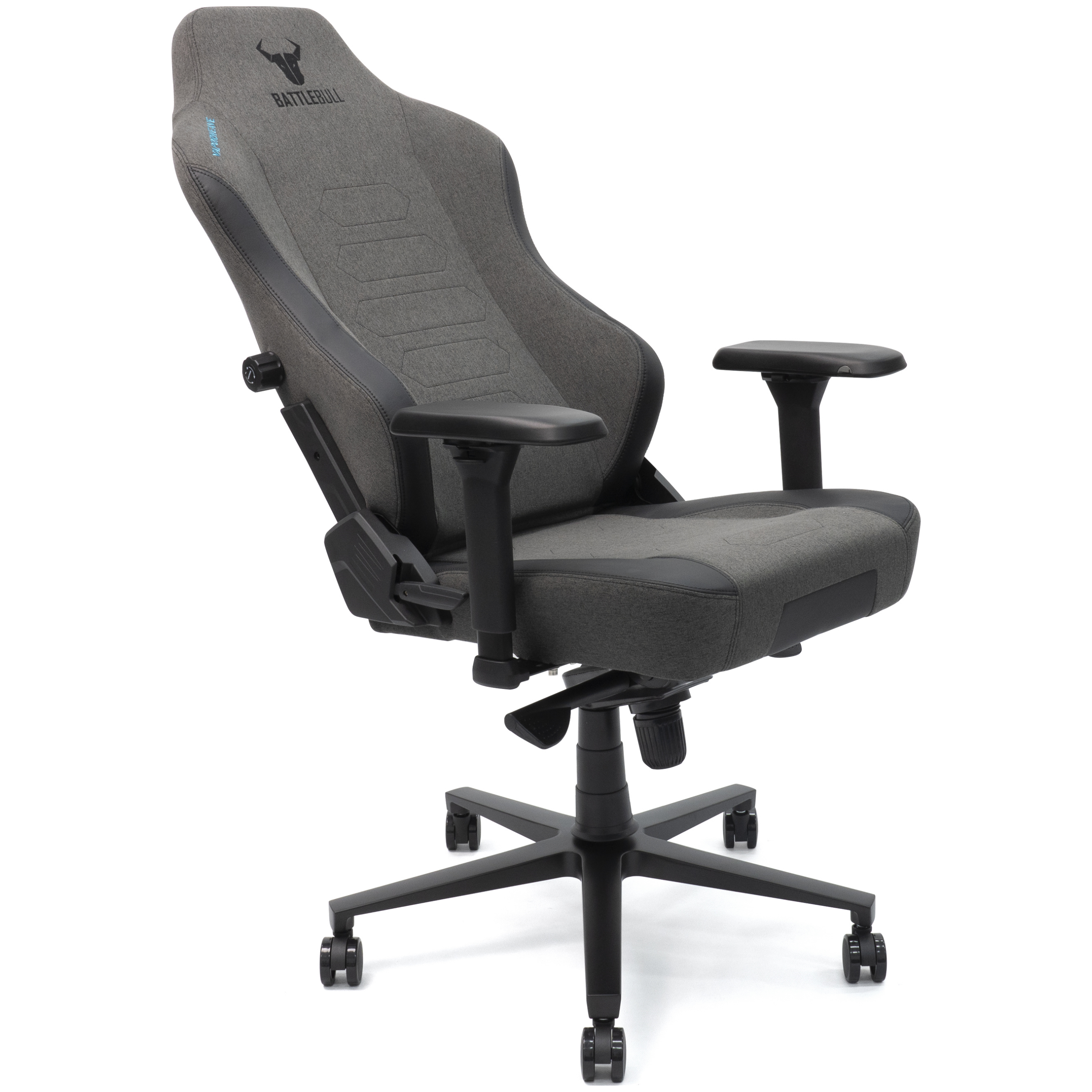 A large main feature product image of EX-DEMO BattleBull Vaporweave 2 Gaming Chair - Dark Grey/Black