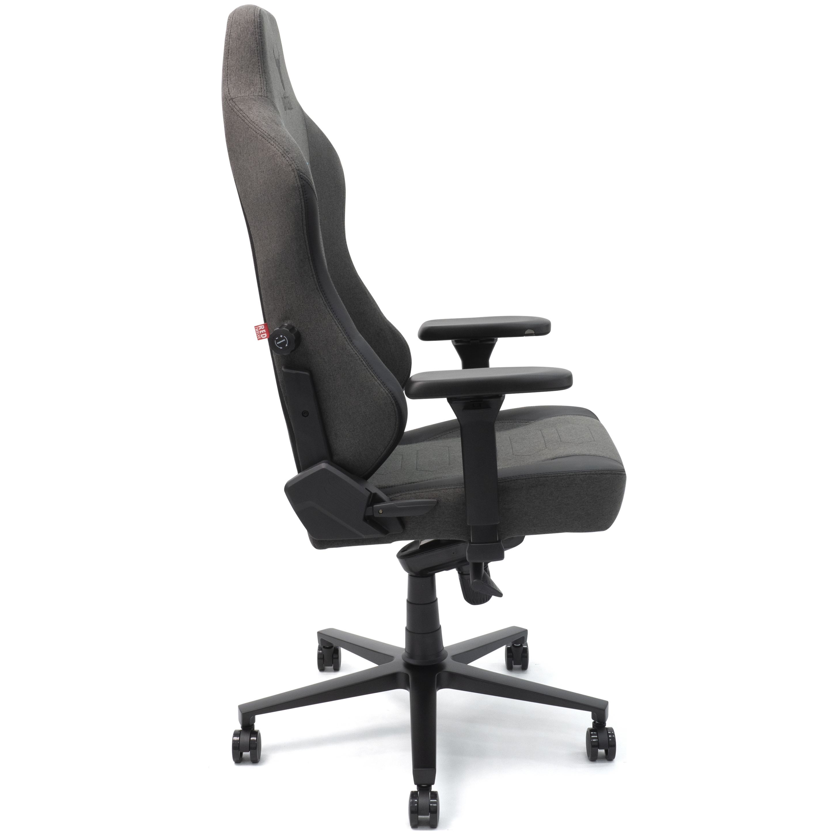 A large main feature product image of EX-DEMO BattleBull Vaporweave 2 Gaming Chair - Dark Grey/Black