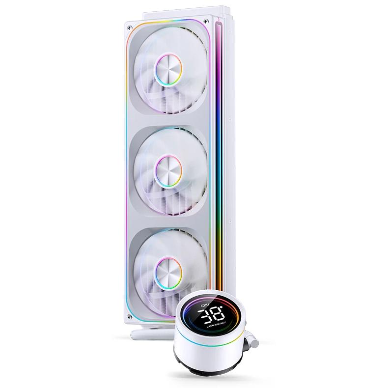 A large main feature product image of EX-DEMO Jonsbo TH-360 ARGB 360mm LCD AIO CPU Liquid Cooler (White)