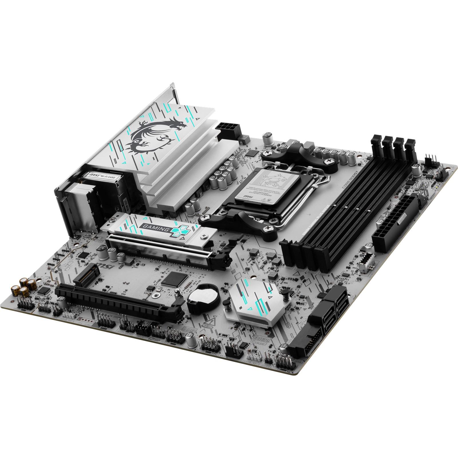 A large main feature product image of EX-DEMO MSI B840M Gaming Plus WiFi6E AM5 mATX Desktop Motherboard
