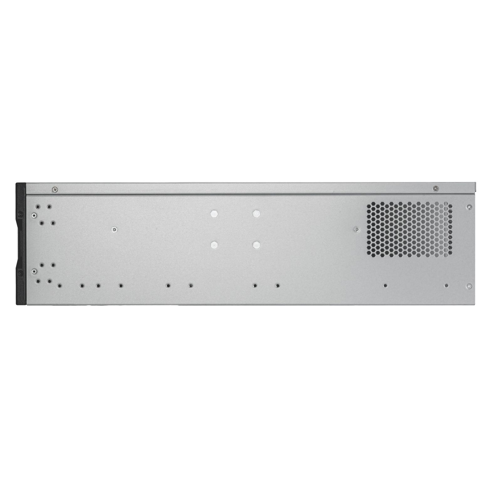 A large main feature product image of SilverStone RM31 3U Rackmount Server Chassis w/ Dual PSU & Liquid Cooling Compatibility