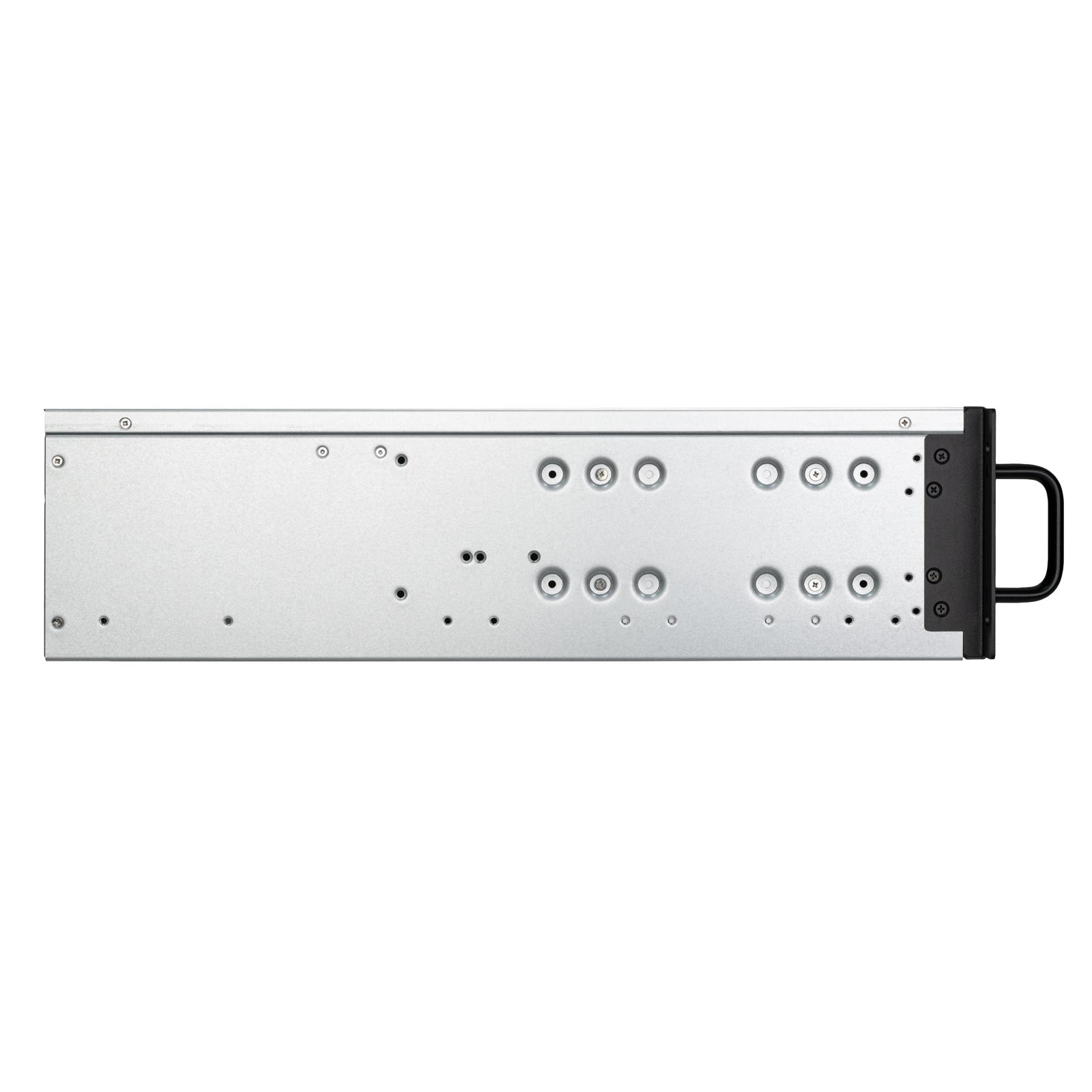 A large main feature product image of SilverStone RM31 3U Rackmount Server Chassis w/ Dual PSU & Liquid Cooling Compatibility