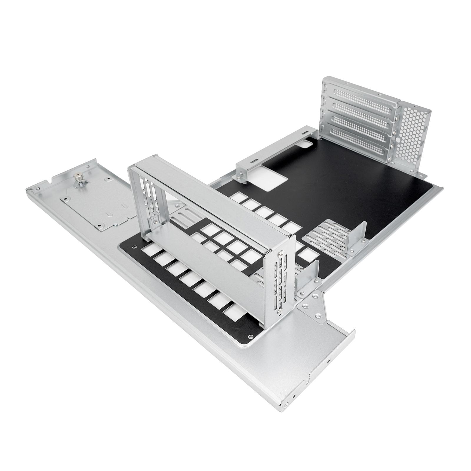 A large main feature product image of SilverStone RM32 3U Rackmount Server Chassis w/ High-End GPU & Liquid Cooling Compatibility