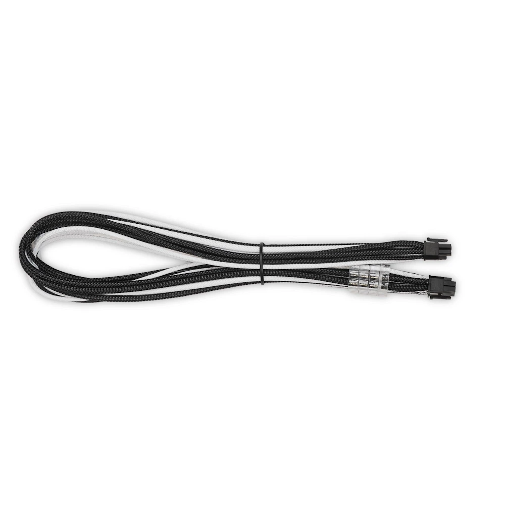 EX-DEMO GamerChief 12VHPWR 45cm Male to Male Sleeved Cable (Black/White)