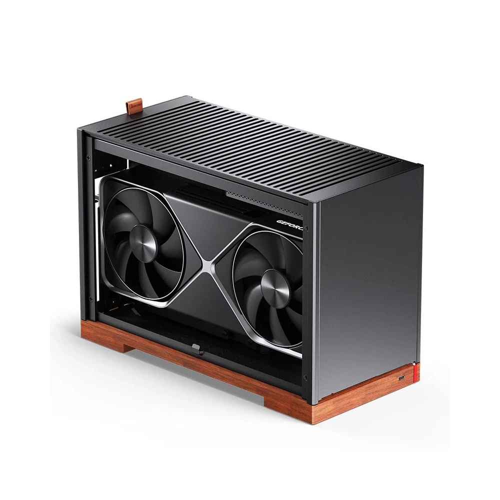 A large main feature product image of EX-DEMO Jonsbo T9 SFF 11.3L PCIe 4.0 Mini-ITX Case (Black)