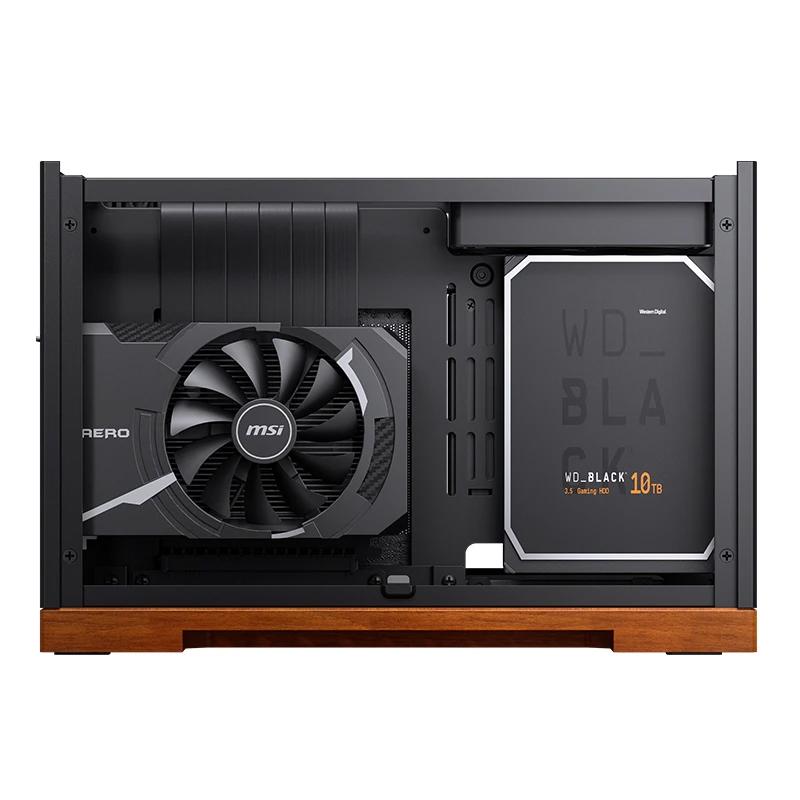 A large main feature product image of EX-DEMO Jonsbo T9 SFF 11.3L PCIe 4.0 Mini-ITX Case (Black)
