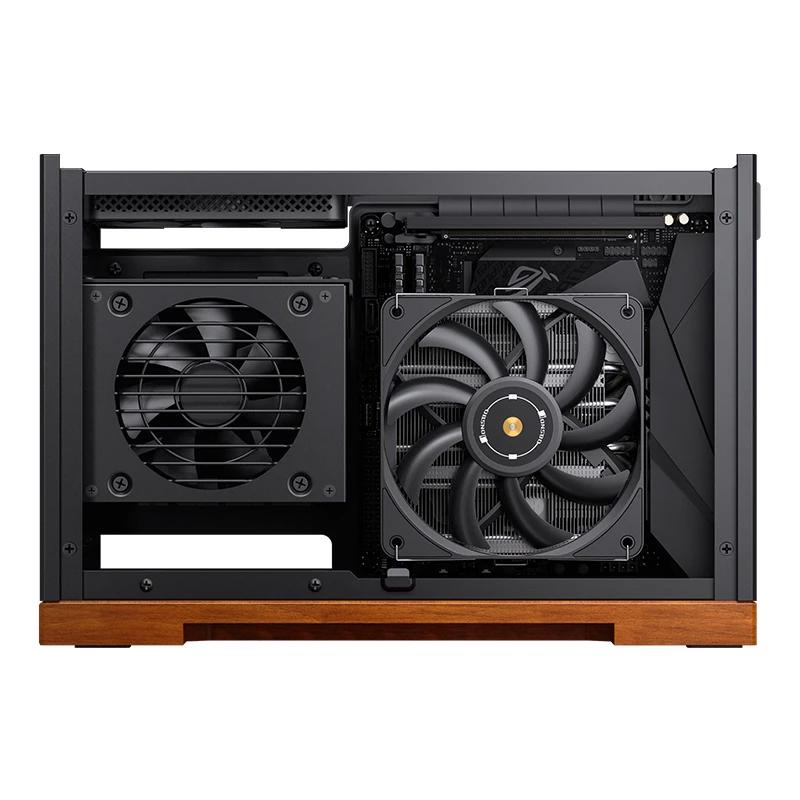 A large main feature product image of EX-DEMO Jonsbo T9 SFF 11.3L PCIe 4.0 Mini-ITX Case (Black)