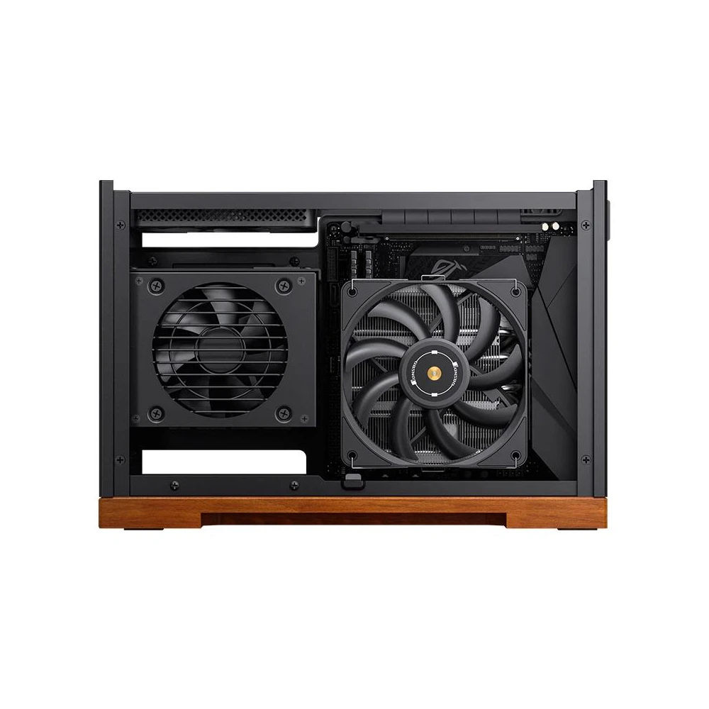 A large main feature product image of EX-DEMO Jonsbo T9 SFF 11.3L PCIe 4.0 Mini-ITX Case (Black)