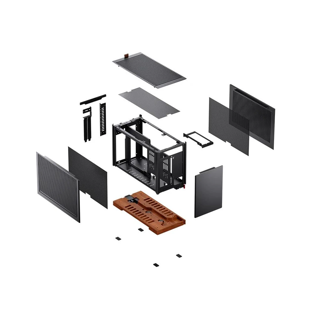 A large main feature product image of EX-DEMO Jonsbo T9 SFF 11.3L PCIe 4.0 Mini-ITX Case (Black)