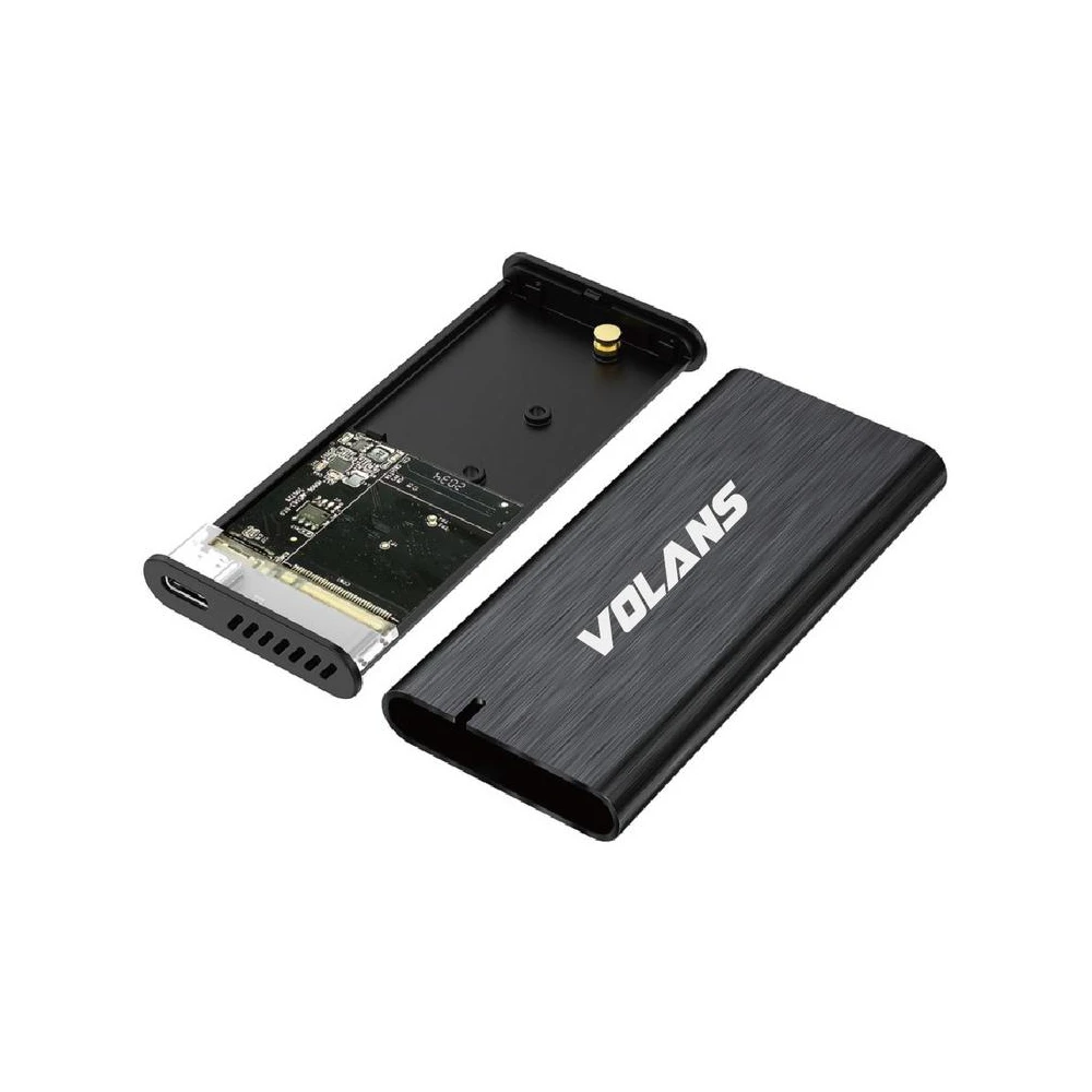 A large main feature product image of EX-DEMO Volans Aluminium NVMe PCIe M.2 SSD to USB3.1 Gen 2 Type C Enclosure 10Gbps