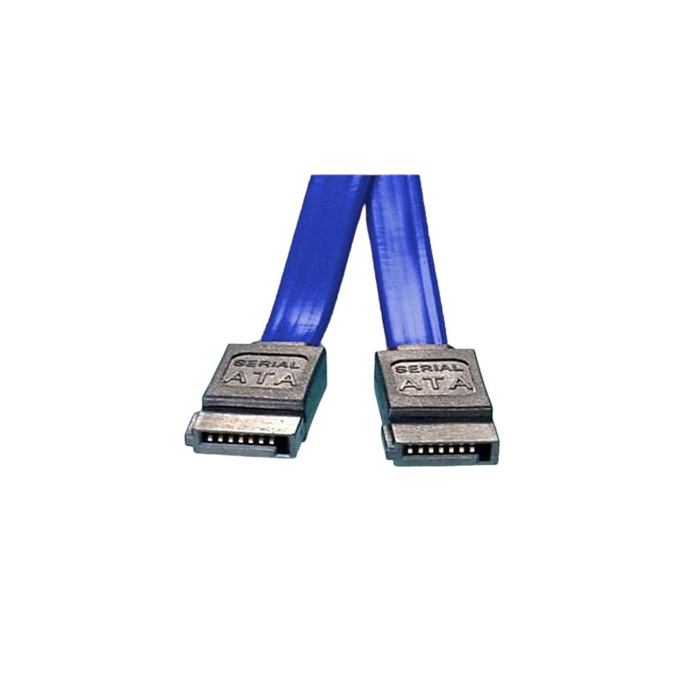 A large main feature product image of 8Ware SATA 3.0 Data Cable 0.5m / 50cm Male to Male Straight 180 to 180 Degree 26AWG Blue
