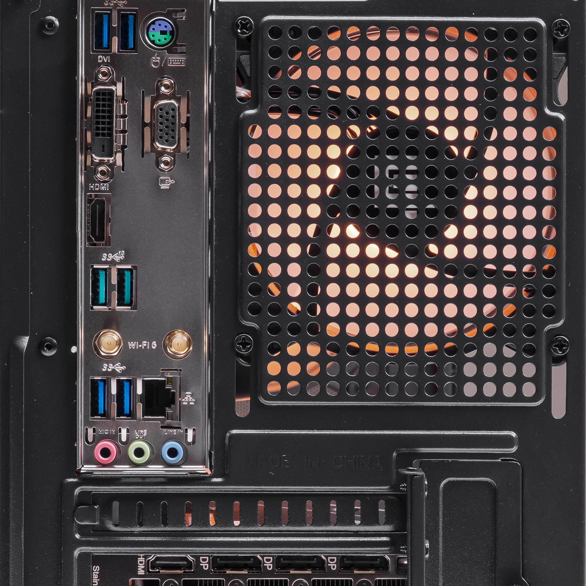 A large main feature product image of PLE Amber RTX 5050 Prebuilt Ready To Go Gaming PC
