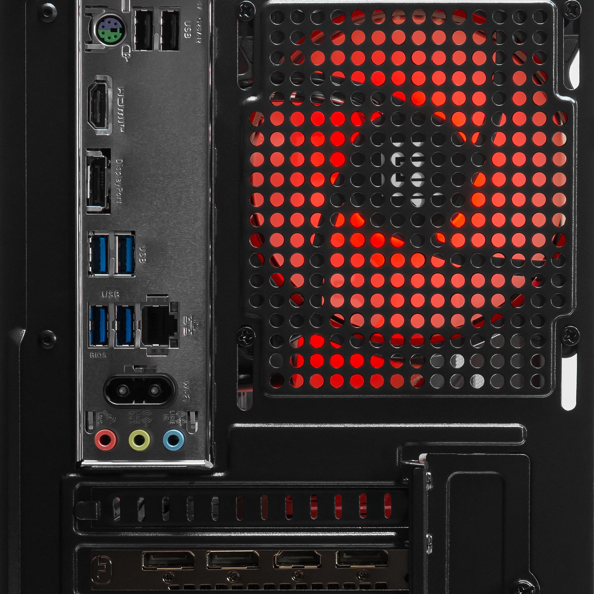 A large main feature product image of EX-DEMO PLE Crimson RX 7600 Prebuilt Ready To Go Gaming PC