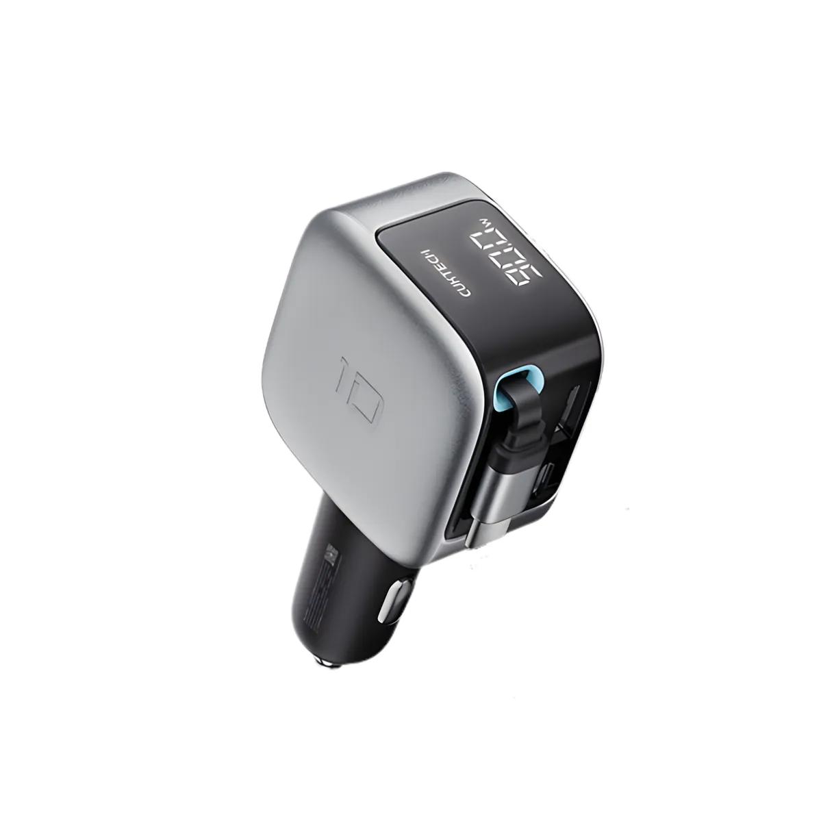 A large main feature product image of Cuktech 10 100W Car Charger with Retractable Cable