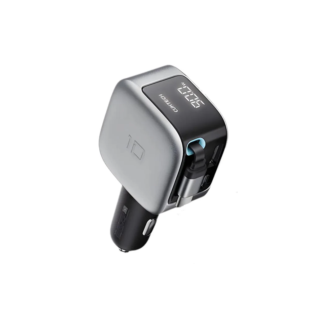 Cuktech 10 100W Car Charger with Retractable Cable