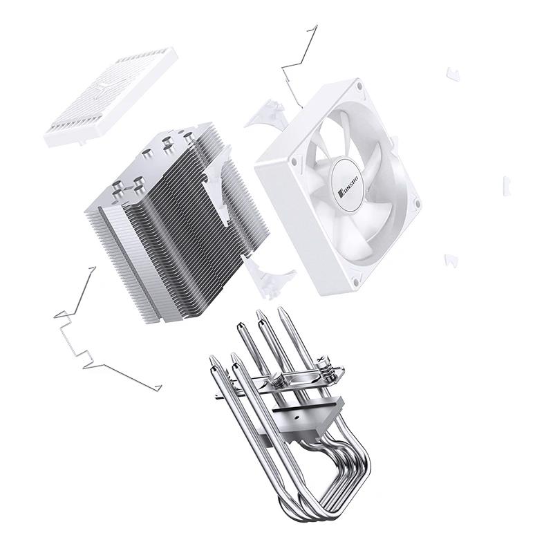 A large main feature product image of Jonsbo CR-1400 EVO ARGB 92mm CPU Cooler (White)
