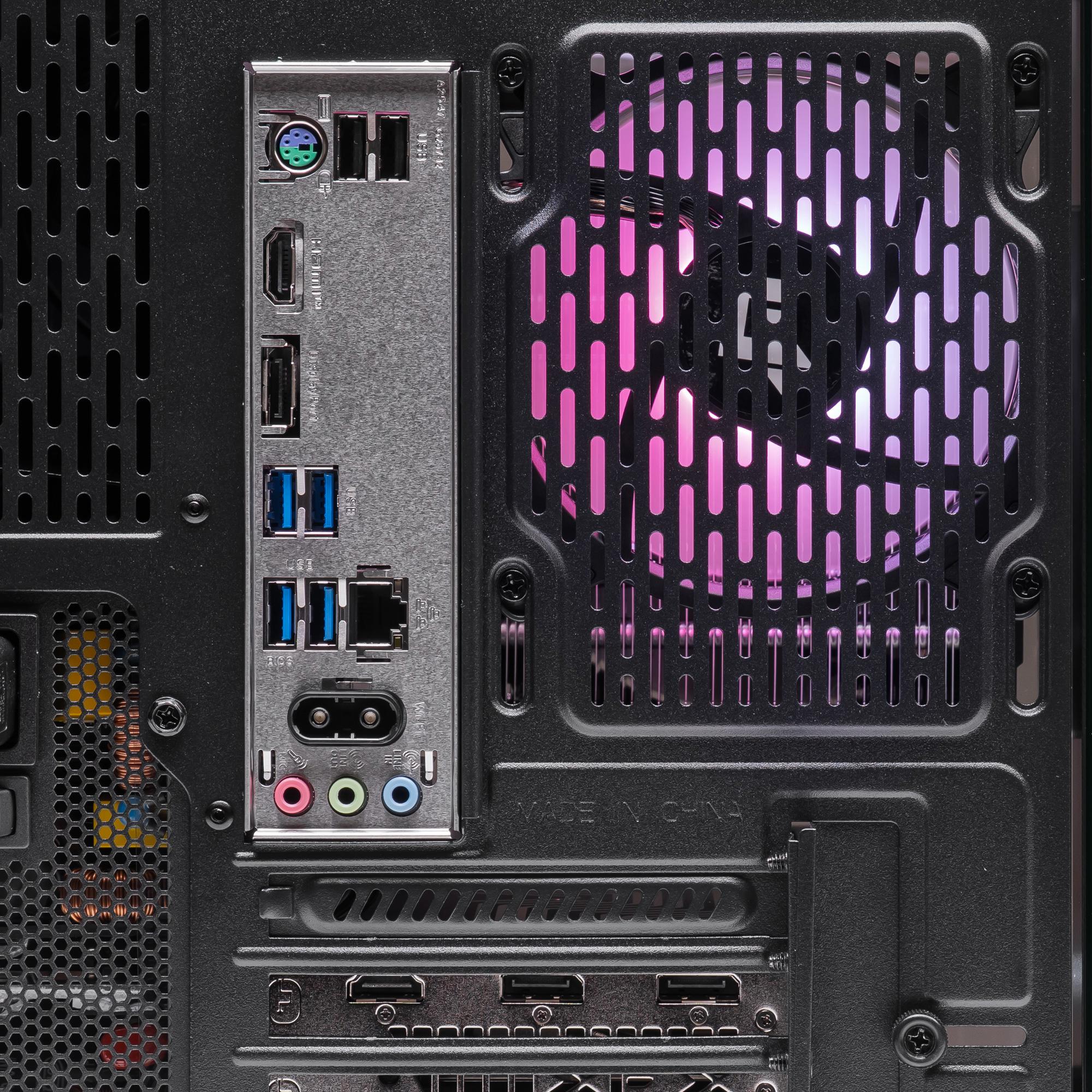 A large main feature product image of EX-DEMO PLE Blossom RX 9060 XT Prebuilt Ready To Go Gaming PC